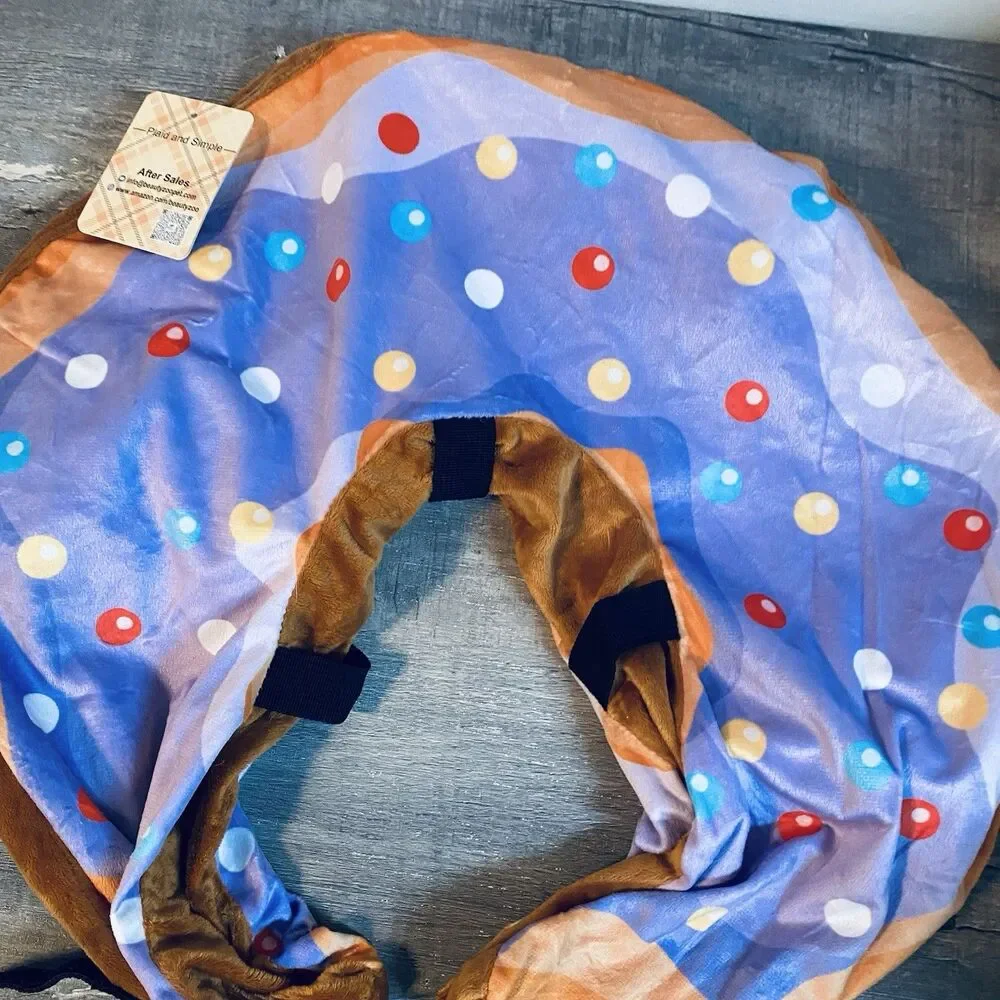 Pet Recovery Collar Soft Plush Donut Size Large Adjustable